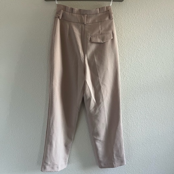 TOPSHOP | Emilie Paperbag Waist Tapered High Waist Trousers | Size 4 - Picture 7 of 11